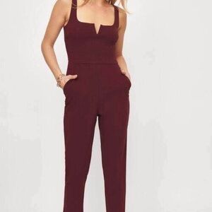 Size small ladies Dynamite Jumpsuit -deep cranberry color